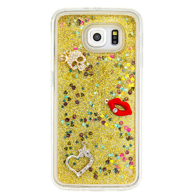 

Динамический Quicksand Блеск наливные Мягкая ТПУ чехол для SAMSUNG S6