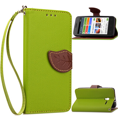 

Green Design PU Leather Flip Cover Wallet Card Holder Case for Alcatel OneTouch Pixi3 4.5