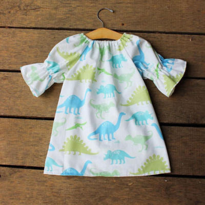 

Newborn Kid Baby Girls Cotton Dress Dinosaur Long Sleeve Prom Party Tutu Dress B