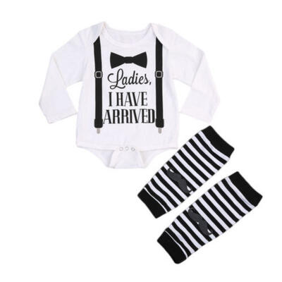 

UK Stock Toddler Newborn Baby Boys 2Pcs RomperPants Outfits Set Clothes 0-18M