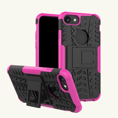 

Fivice iPhone 78 Case TPU anti-fall tire pattern back clip bracket phone case