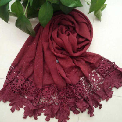 

Women Soft Long Neck Large Scarf Wrap Shawl Pashmina Stole Scarve Cotton Lace