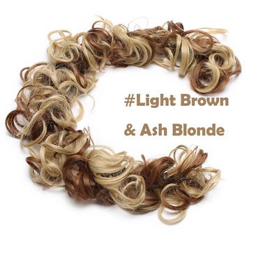 

Scrunchie Updo Wrap Curly Messy Bun Ponytail Hair Piece Chignons Hair Extensions
