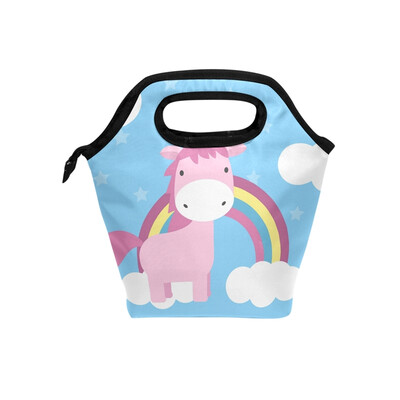 

Lunch Bag Tote Bag Rainbow Unicorn Travel Picnic Organizer Lunch Holder Handbags Lunch Bag Box for Office