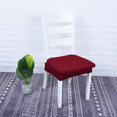 

Modern Office Kitchen Spandex Elastic Chair Cover Solid Color Seat Protector Stretch Case Durable Anti-dirty Chair Seat Cover