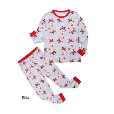 

Family Matching Christmas Sleepwear Kid Mom Dad Xmas Santa Nightwear Pajamas Set