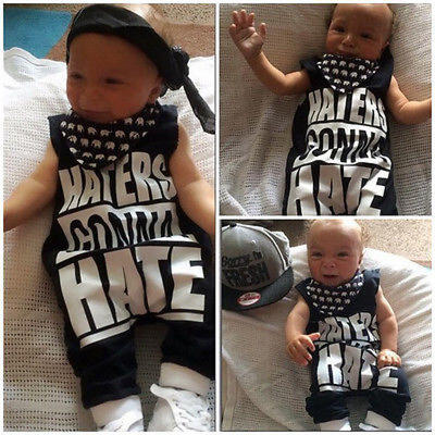 

Newborn Kids Baby Boys Sleeveless Jumpsuit Romper Playsuit Outfits Clothes 0-4T