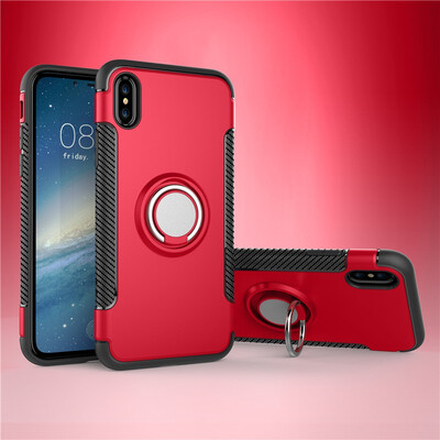 

Fivice iphone X case PC metal ring shell magnetic car bracket TPU phone case