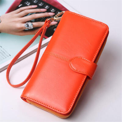 

Women Leather Wallet Long Zip Purse Ladies Card Holder Case Clutch Phone Handbag