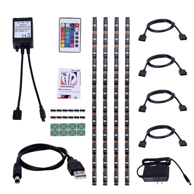 

True-Shine DC 5V 40CM Flat Screen Multi-color USB Powered TV Light 4PCS