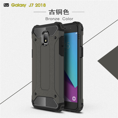 

Fivice Samsung Galaxy J7 2018 case Luxury Silicone Diamond Armor PC Hard Shell Phone Case