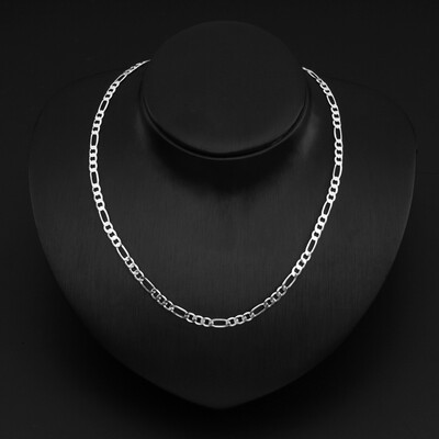 

1 ПК Новая мода Твердые серебристые цепи 4мм Мужчины ожерелье 16-30 дюймов