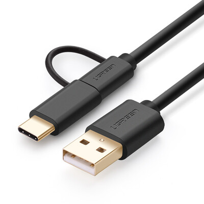 

Кабель для зарядки и передачи данных UGREEN Micro USB + Type-C