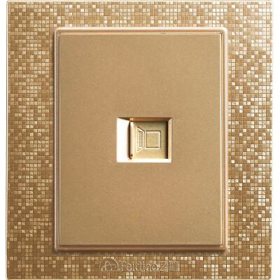 

Feidiao feidiao switch socket panel computer network cable socket network socket panel 86 type Phantom Tu Hao gold