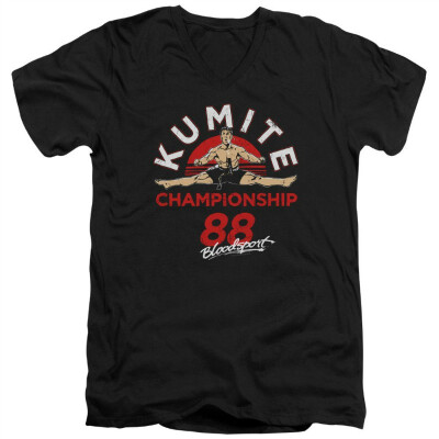 

Bloodsport Action Film Kumite Championship 88 Adult V-Neck T-Shirt Tee