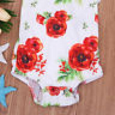 

Newborn Infant Baby Girl Flower Backless Romper Bodysuit Jumpsuit Outfit Clothes