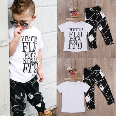 

Cotton Kids Baby Boy Summer Clothing Set Short Sleeve ShirtLong Pants Outfits