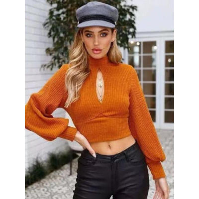 

Women Sexy Knit Backless Blouse Slim Knitwear Clothing Sweater Shirt Casual Top