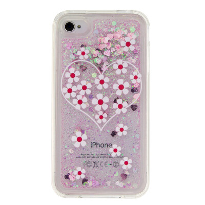 

Dynamic Quicksand Glitter Liquid Soft TPU Case Cover For IPHONE 4S