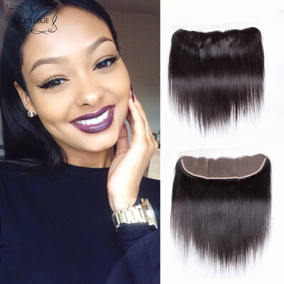 

8A silky straight virgin human Malaysian hair lace frontal 13x4 ear to ear lace frontal CCollege Hair Products Free Shipping