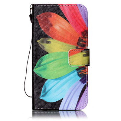 

Sunflower Design PU Leather Flip Cover Wallet Card Holder Case for LG K7