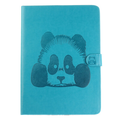 

Sky Blue Panda Style Embossing Classic Flip Cover with Stand Function and Credit Card Slot for SAMUSNG GALAXY Tab A 10.1 T580N