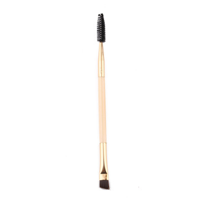 

New Fine bamboo handle Makeup tools double eyebrow brush Eyelash brush