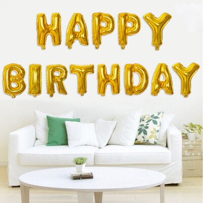 

Jingtang birthday party balloon set golden English happy birthday balloon set