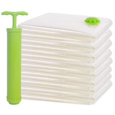 

Jingdong supermarket] space studio vacuum storage bag transparent compression bag 8 sets (3 large 3 in 2 small) 7 wire gift 1 hand pump