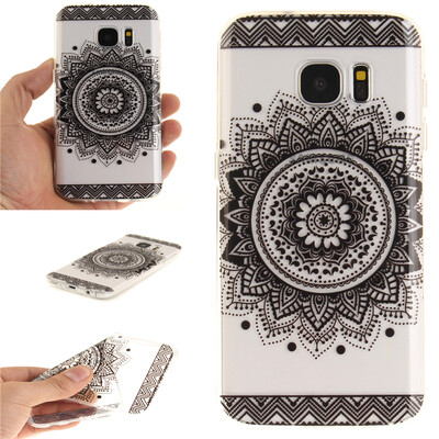 

Black mandala Pattern Soft Thin TPU Rubber Silicone Gel Case Cover for SAMSUNG GALAXY S7