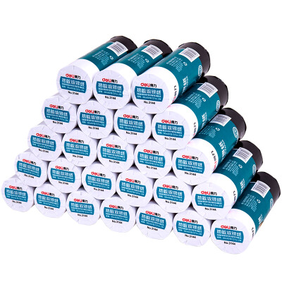 

(Deli) 3203 thermal cash register paper 80mm * 80mm * 59m 2 rolls / tube (20 rolls / box) white