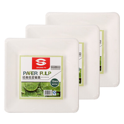 

Jingdong supermarket Pisces SHUANGYU disposable degradable paper tray square barbecue picnic supplies 6 inch DF-S201 30 loaded
