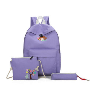 

3pcsSet Backpack Women Nylon Travel Bookbags School Bags for Teenage Girls