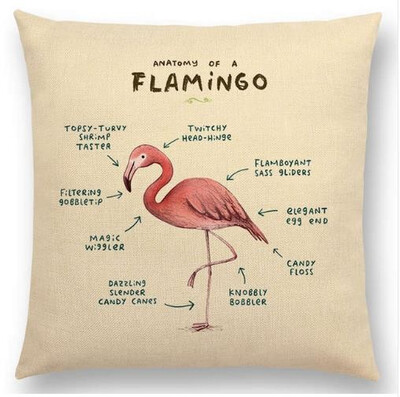 

Funny Animals Anatomy Flamingo Fox Dachshund Giraffe Hedgehog Lion Pug Squirrel Cushion Cover Sofa Throw Pillow Case