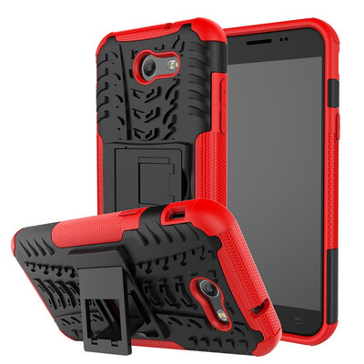 

Fivice Samsung J3 prime Case TPU anti-fall tire pattern back clip bracket phone case