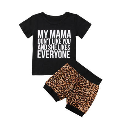 

Toddler Summer Baby Kid Boy Letter T-shirts TopShorts Pants Trousers Outfits US