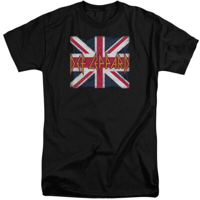 

Def Leppard Shirt Union Jack Logo Tall T-Shirt