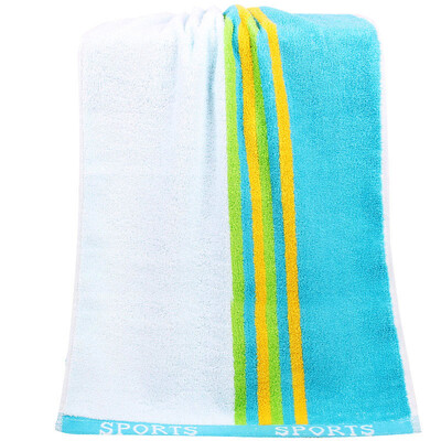 

Liang Jian sports towel cotton soft sweat to increase the extension of 90 * 40cm rainbow blue