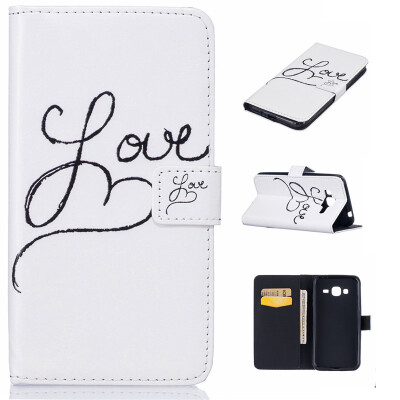 

Love Design PU Leather Flip Cover Wallet Card Holder Case for SAMSUNG GALAXY J3 J310