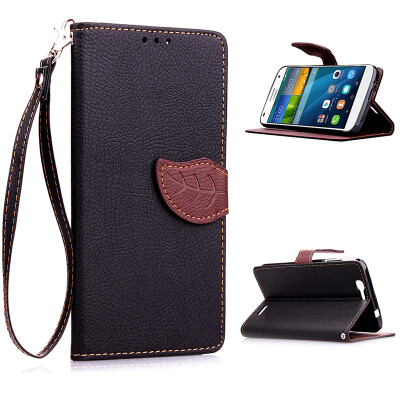 

Black Design PU Leather Flip Cover Wallet Card Holder Case for Huawei Ascend G7