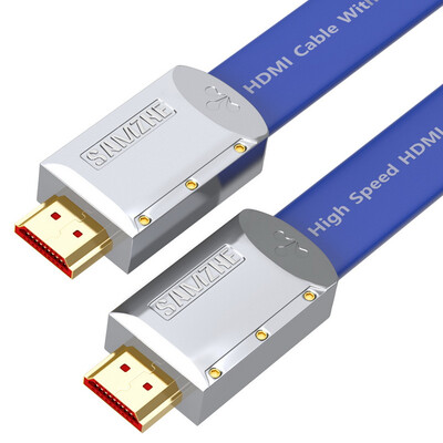 

Shanze SAMZHE ZH-B10 Deluxe Flat Gold Plated 20 Jazz Edition HDMI Digital High Definition Line Projector Computer TV Set-Top Box Cable 1 m Blue