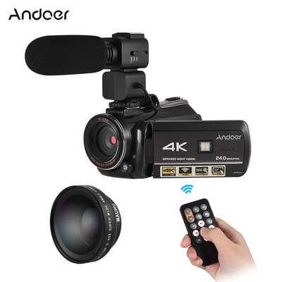

Andoer AC3 4K UHD 24MP Digital Video Camera Camcorder DV Recorder 30X Zoom WiFi Connection IR Night Vision 30" LCD Touchscreen wi
