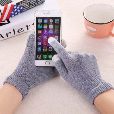 

WISHCLUB Touch Screen Gloves Smart Phone Touch Screen Gloves Knitted Winter Wool Warm Gloves