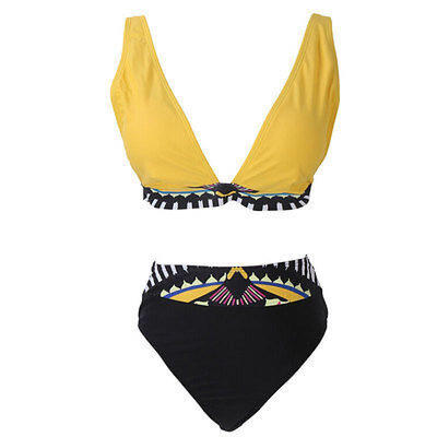 

Swimwear Women High Waist Triangle Bikini Set Bandage Push-Up Swimsuit Bathing