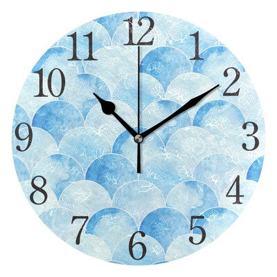 

Wall Clock Arabic Numerals Design Watercolor Scales Round