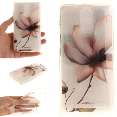 

Magnolia flower Pattern Soft Thin TPU Rubber Silicone Gel Case Cover for Lenovo K5 Note