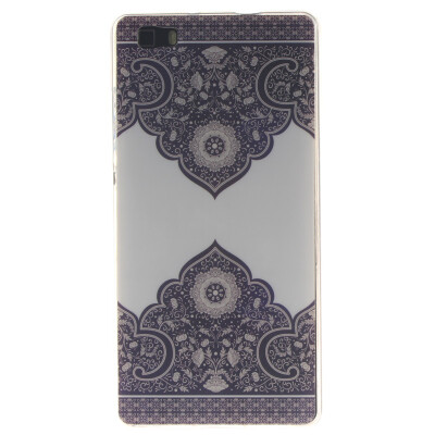 

Diagonal totem Pattern Soft Thin TPU Rubber Silicone Gel Case Cover for HUAWEI P8 Lite