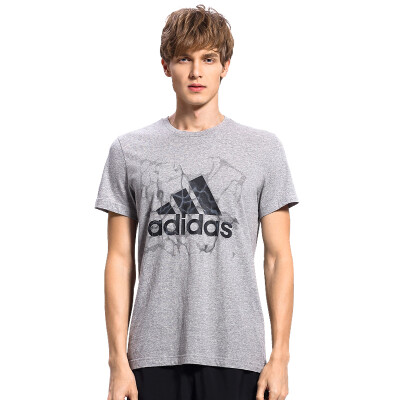 

Adidas Adidas мужской спортивной случайные футболки дышащий бадминтон одежды BK2814 L Серый код