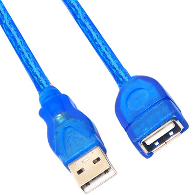 

Sanbao SANBAO SUF-005 three Fort USB transparent blue extension line 5M