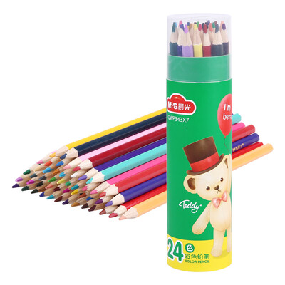 

Dawn M & G QWP343X7 teddy wood color pencil color lead 24 color tube